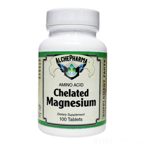 Chelated Magnesium AA Chelate 100mg - Low Dose for Sensitive Stomachs-Minerals-AlchePharma