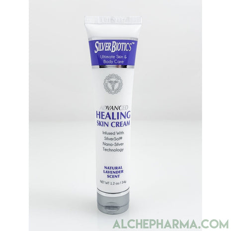 Silver Biotics Healing Skin Cream Infused with SilverSol Nano-Silver Skin Cream Natural Lavendar Scent 1.2 oz