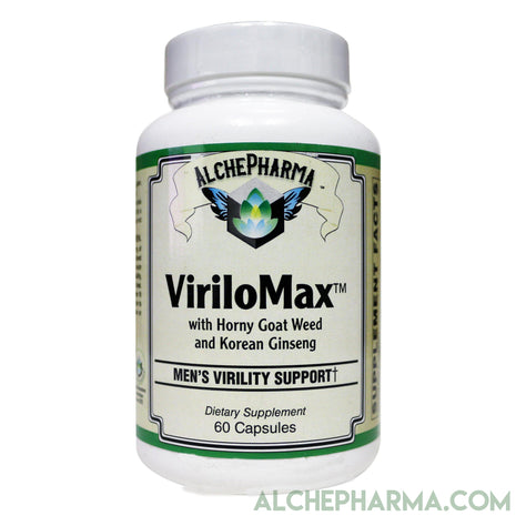ViriloMax™-Men's Virility Support, with Horny Goat Weed (10% icariins ) and Korean Ginseng-Male Libido-AlchePharma