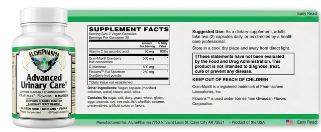 AlchePharma™ Advanced Urinary Guard: The Triple-Action Phytochemical Powerhouse-Urinary Tract Health-AlchePharma