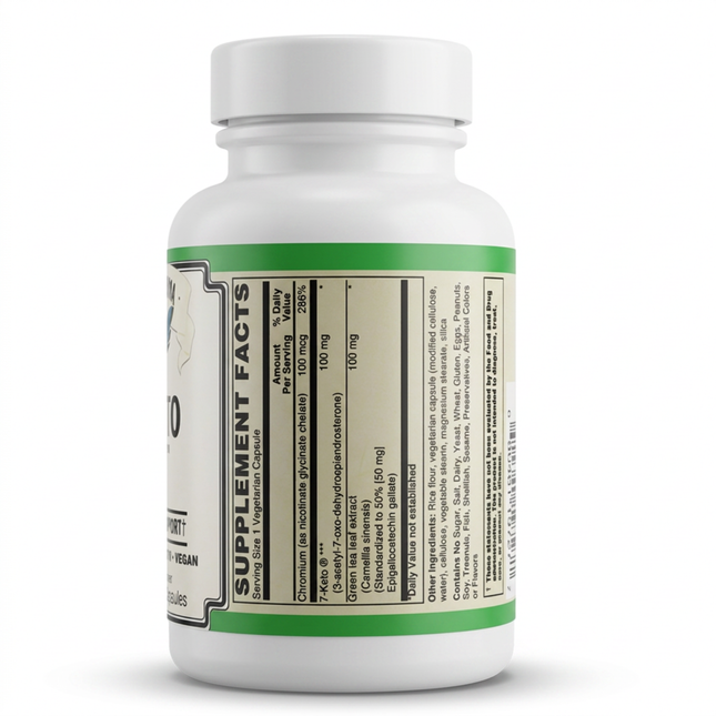7-Keto Fit. 7-Keto ® (3-acetyl-7-oxo-dehydroepiandrosterone) / EGCG/ChromeMate® 30 Day Supply, 60 Vcaps-Diet-AlchePharma