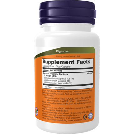 8 Billion Acidophilus & Bifidus Veg Capsules-Digestive Support-AlchePharma