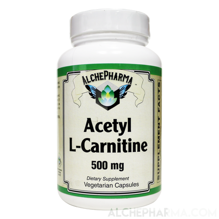 Acetyl L-Carnitine- 500 mg Vegetarian Capsules ( Sourced from Sigma-Tau Health Sciences )-Amino Acid-AlchePharma