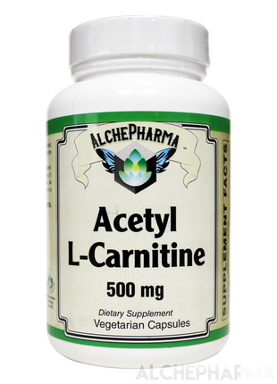 Acetyl L-Carnitine- 500 mg Vegetarian Capsules ( Sourced from Sigma-Tau Health Sciences )-Amino Acid-AlchePharma