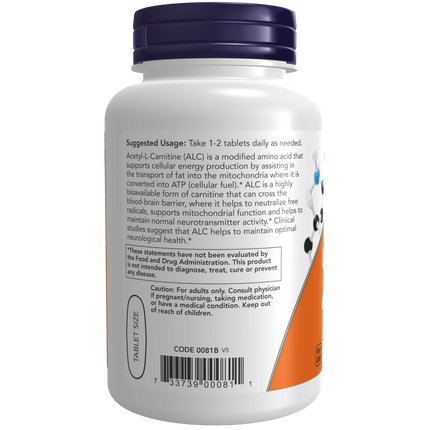 Acetyl-L-Carnitine 750 mg Tablets-Amino Acids-AlchePharma