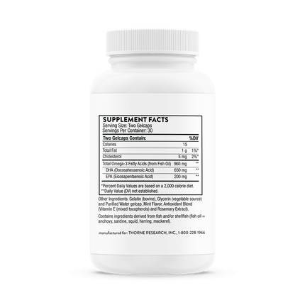 Advanced DHA - 650 Mg DHA/200 Mg EPA 60 Gelcaps-Fish Oil-AlchePharma