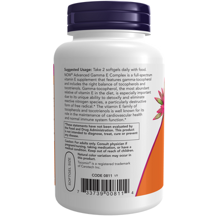 Advanced Gamma E Complex 120 Softgels-Vitamins-AlchePharma