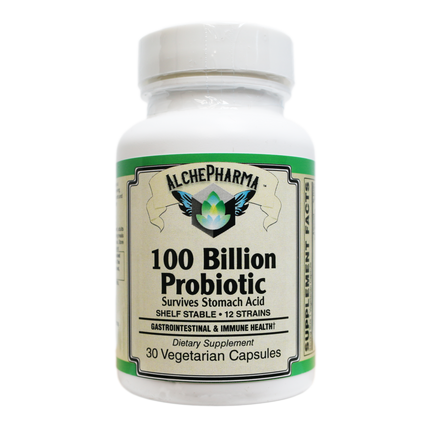 AlchePharma 100 Billion Ultimate Survival Probiotic with Bio-Enhanced Acid Resistant Strains (B.E.A.R.S.) and FiberAid® Prebiotic-probiotics-AlchePharma