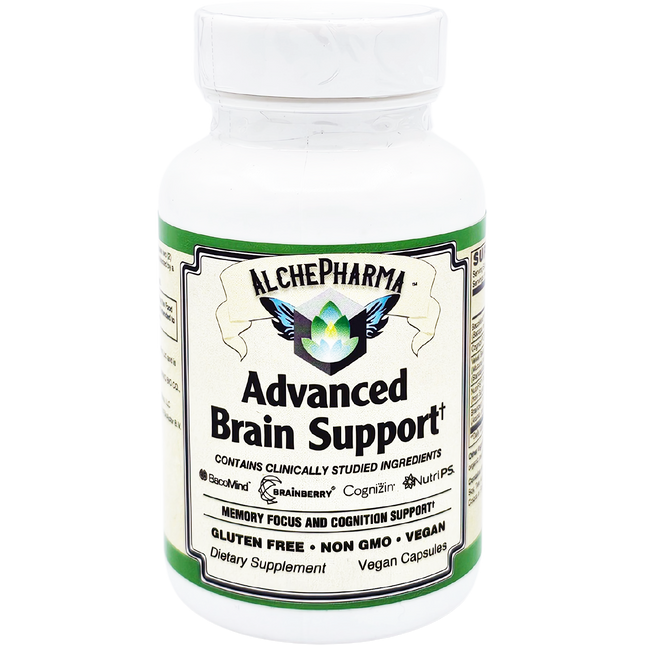AlchePharma Advanced Brain Support: Enhance Memory, Focus, and Cognition. Vegan-AlchePharma
