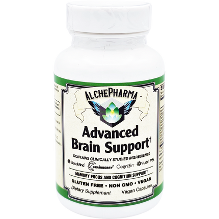 AlchePharma Advanced Brain Support: Enhance Memory, Focus, and Cognition. Vegan-AlchePharma