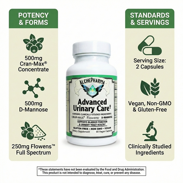 AlchePharma™ Advanced Urinary Guard: The Triple-Action Phytochemical Powerhouse-Urinary Tract Health-AlchePharma