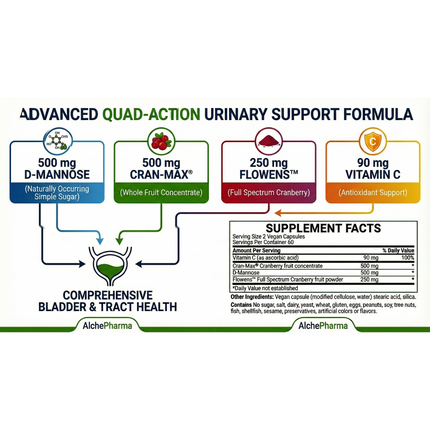 AlchePharma™ Advanced Urinary Guard: The Triple-Action Phytochemical Powerhouse-Urinary Tract Health-AlchePharma