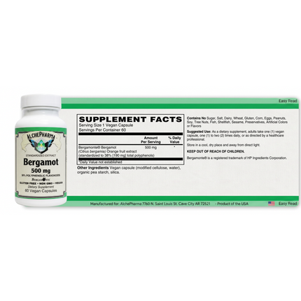 AlchePharma Bergamonte® 500 mg High-Potency Extract-Herbal Supplement-AlchePharma