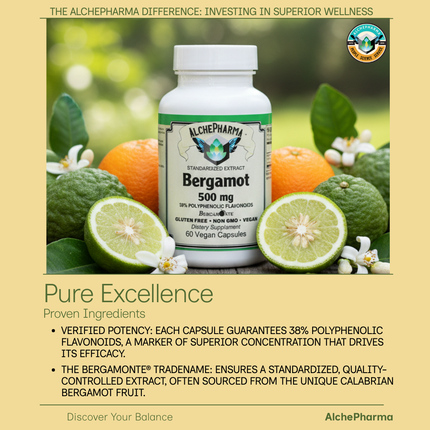 AlchePharma Bergamonte citrus bergamot polyphenols supplement