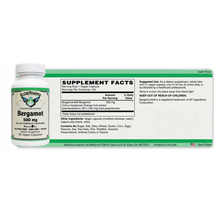 AlchePharma Bergamonte® 500 mg High-Potency Extract-Herbal Supplement-AlchePharma