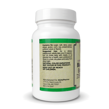 Black Cohosh Extract Plus label, Contains No list, suggested use and manufacturer details