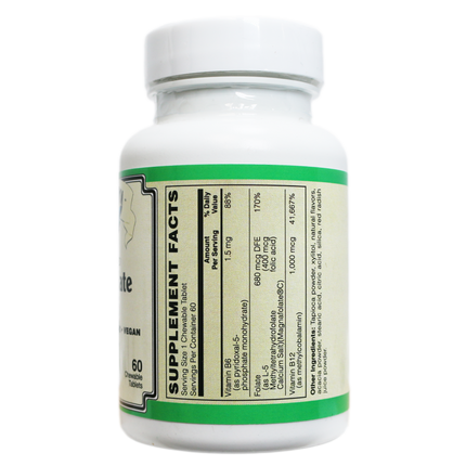 AlchePharma Coenzymated B-12, Folate & B-6: Bioactive Energy & Methylation Support (Chewable Tablets)-Vitamins & Supplements-AlchePharma