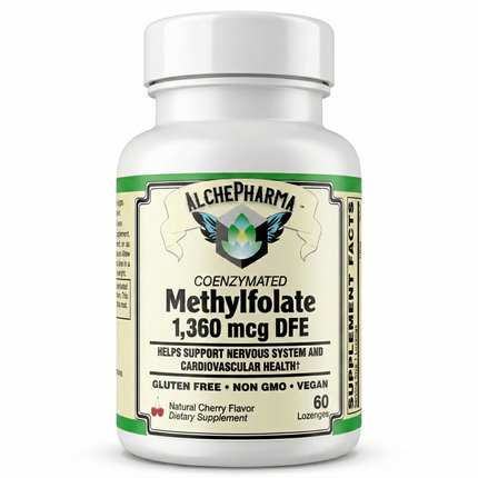 AlchePharma Coenzymated Methylfolate with Magnafolate®C | 1,360 mcg DFE-Vitamin-AlchePharma