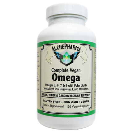 AlchePharma Complete Vegan Omega: Full-Spectrum Algae Oil with AlgaLab® Polar Lipids-AlchePharma