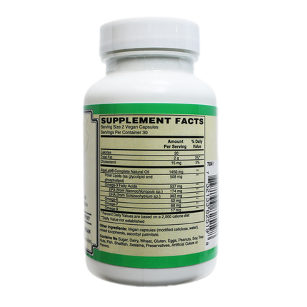 AlchePharma Complete Vegan Omega: Full-Spectrum Algae Oil with AlgaLab® Polar Lipids-AlchePharma