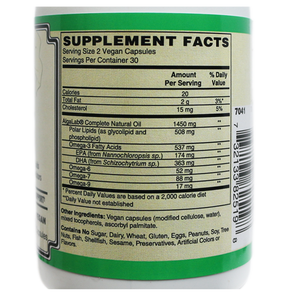 AlchePharma Complete Vegan Omega: Full-Spectrum Algae Oil with AlgaLab® Polar Lipids-AlchePharma