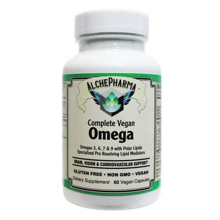 AlchePharma Complete Vegan Omega: Full-Spectrum Algae Oil with AlgaLab® Polar Lipids-AlchePharma