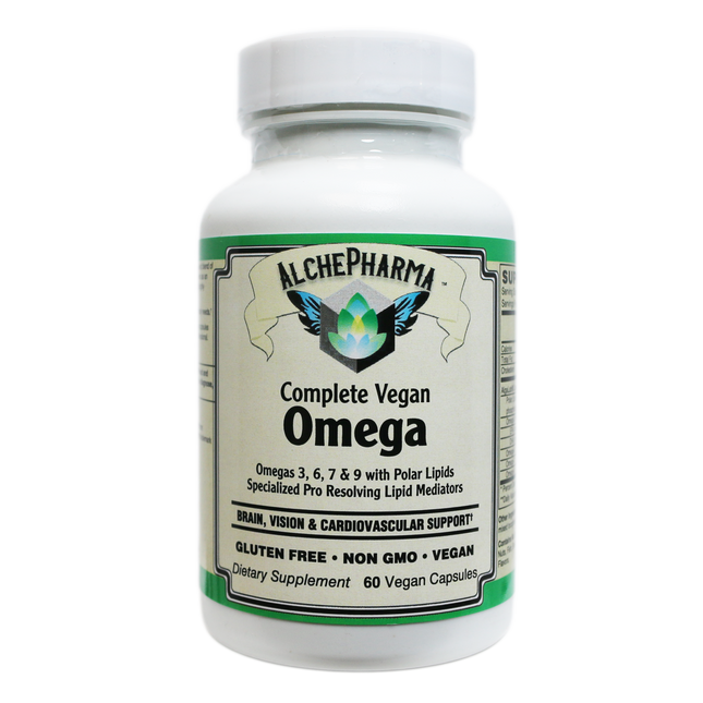 AlchePharma Complete Vegan Omega: Full-Spectrum Algae Oil with AlgaLab® Polar Lipids-AlchePharma