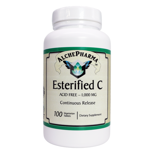 AlchePharma Esterified C 1000 mg with Calcium Polyascorbate - Continuous Release Non-Acidic Vitamin C-AlchePharma