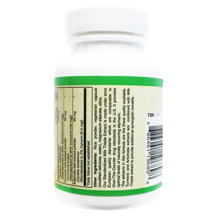 Milk Thistle Extract Plus ( European standardized, EUROMED S.A. ) , Standardized to 80% Silymarin providing 140mg per capsule-Herb-AlchePharma