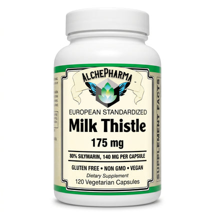 AlchePharma European Standardized Milk Thistle 175 mg: A Synergistic Complex-Herb-AlchePharma