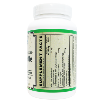 Milk Thistle Extract Plus ( European standardized, EUROMED S.A. ) , Standardized to 80% Silymarin providing 140mg per capsule-Herb-AlchePharma