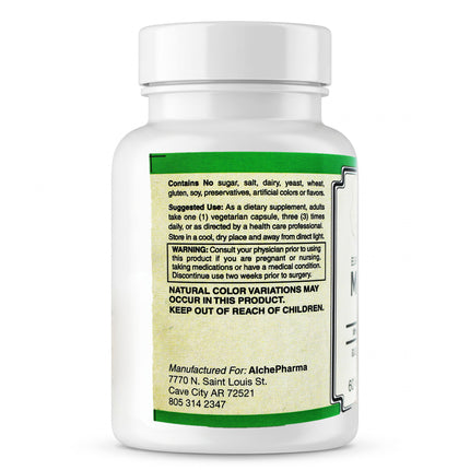 AlchePharma European Standardized Milk Thistle 175 mg: A Synergistic Complex-Herb-AlchePharma