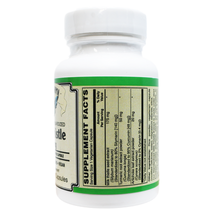 Milk Thistle Extract Plus ( European standardized, EUROMED S.A. ) , Standardized to 80% Silymarin providing 140mg per capsule-Herb-AlchePharma