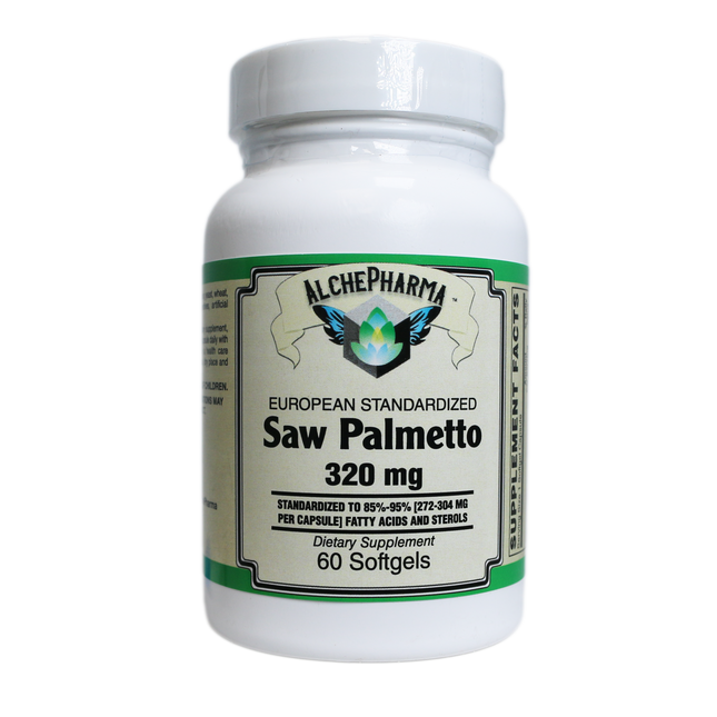 AlchePharma™ European Standardized Saw Palmetto | 320mg High-Potency Extract (85%-95% Fatty Acids)-Herb-AlchePharma