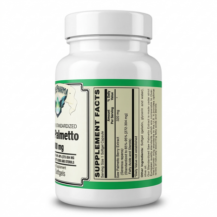 AlchePharma™ European Standardized Saw Palmetto | 320mg High-Potency Extract (85%-95% Fatty Acids)-Herb-AlchePharma