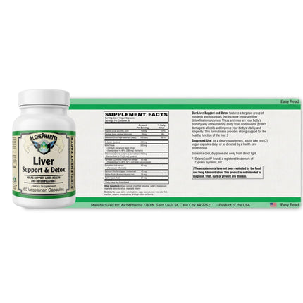 AlchePharma Liver Support & Detox with NAC and Milk Thistle-Liver Support-AlchePharma