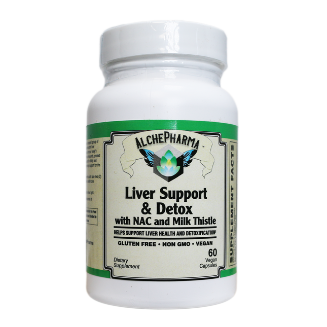AlchePharma Liver Support & Detox with NAC and Milk Thistle-Liver Support-AlchePharma