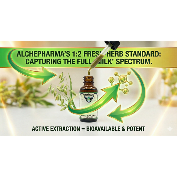 AlchePharma Organic Fresh Milky Oats (Avena fatua) - Potent 1:2 Liquid Extract-Herb-AlchePharma