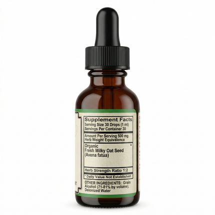 AlchePharma Organic Fresh Milky Oats (Avena fatua) - Potent 1:2 Liquid Extract-Herb-AlchePharma