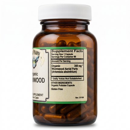 AlchePharma Organic Wormwood bitter tonic herb supplement
