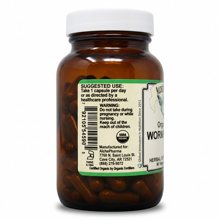 AlchePharma Organic Wormwood Artemisia absinthium label
