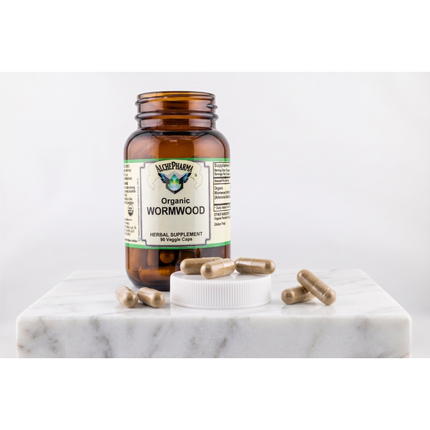 AlchePharma Organic Wormwood vegan Pullulan capsules