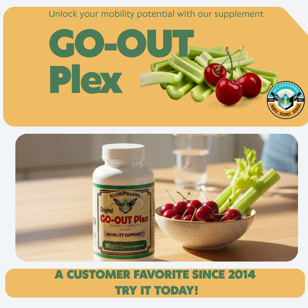 GO-OUT PLEX Joint & Circulatory Support w/ Tart Cherry and Celery Seed Extracts-Joint Health-AlchePharma
