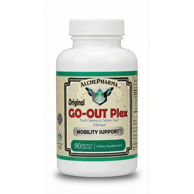 AlchePharma Original GO-OUT Plex: Advanced Mobility Support Formula with Tart Cherry, Celery Seed &amp; Bromelain-Joint Health-AlchePharma