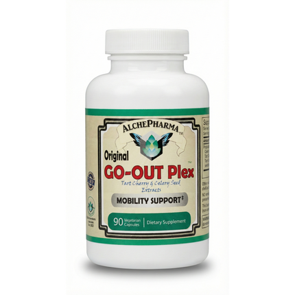 AlchePharma Original GO-OUT Plex: Advanced Mobility Support Formula with Tart Cherry, Celery Seed &amp; Bromelain-Joint Health-AlchePharma