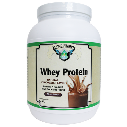 AlchePharma Premium Whey Blend (Concentrate & Isolate) - Natural Chocolate-Protein Powders-AlchePharma