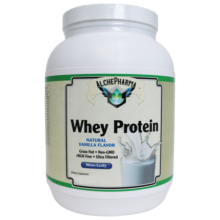 AlchePharma Premium Whey Blend (Concentrate & Isolate) - Natural Vanilla-Protein Powders-AlchePharma