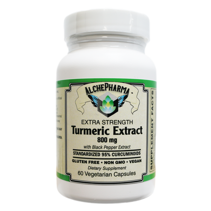 AlchePharma Turmeric 800: Super Strength 95% Curcuminoids with BioPerine®-Vitamins & Supplements-AlchePharma