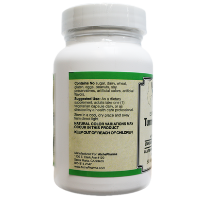 AlchePharma Turmeric 800: Super Strength 95% Curcuminoids with BioPerine®-Vitamins & Supplements-AlchePharma