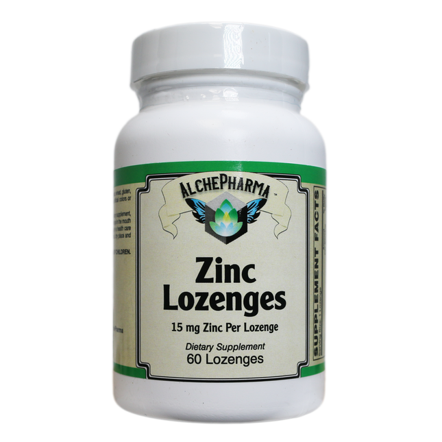 AlchePharma Zinc Lozenges: Advanced Immune Support with Vitamin C, Slippery Elm and Bee Propolis-Mineral-AlchePharma